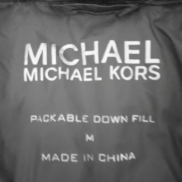 Michael Kors Packable Down Puffer Jacket – Lightweight Hooded Coat, Gray, Size M - Picture 5 of 11